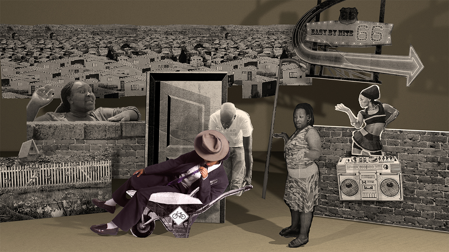 Lebohang Kganye, Still frame from Pied Piper’s Voyage, 2014, animated film, 3’26’’, music by Auntie Flo and Esa Williams. © Lebohang Kganye. Courtesy of the artist